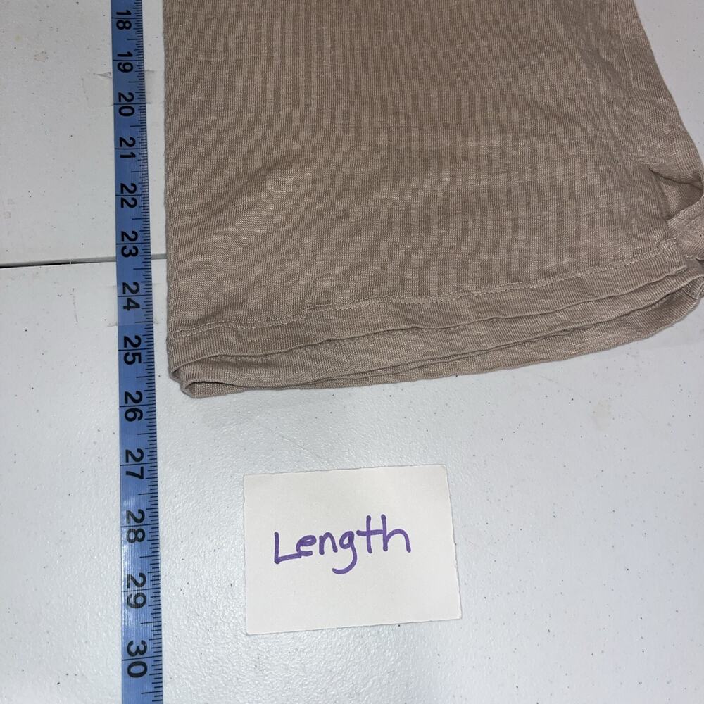 J Jill Women's Love Linen Beige Short Sleeve Shirt S Earthy Granola Girl Rustic - Picture 8 of 12